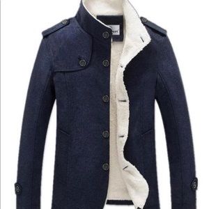 Men’s fleece lined wool jacket